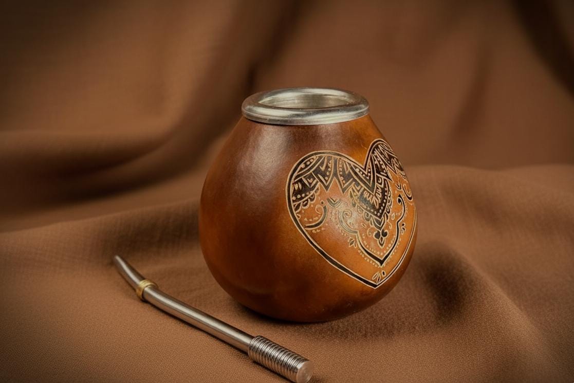 Mate Gourd 400ml with Mandala