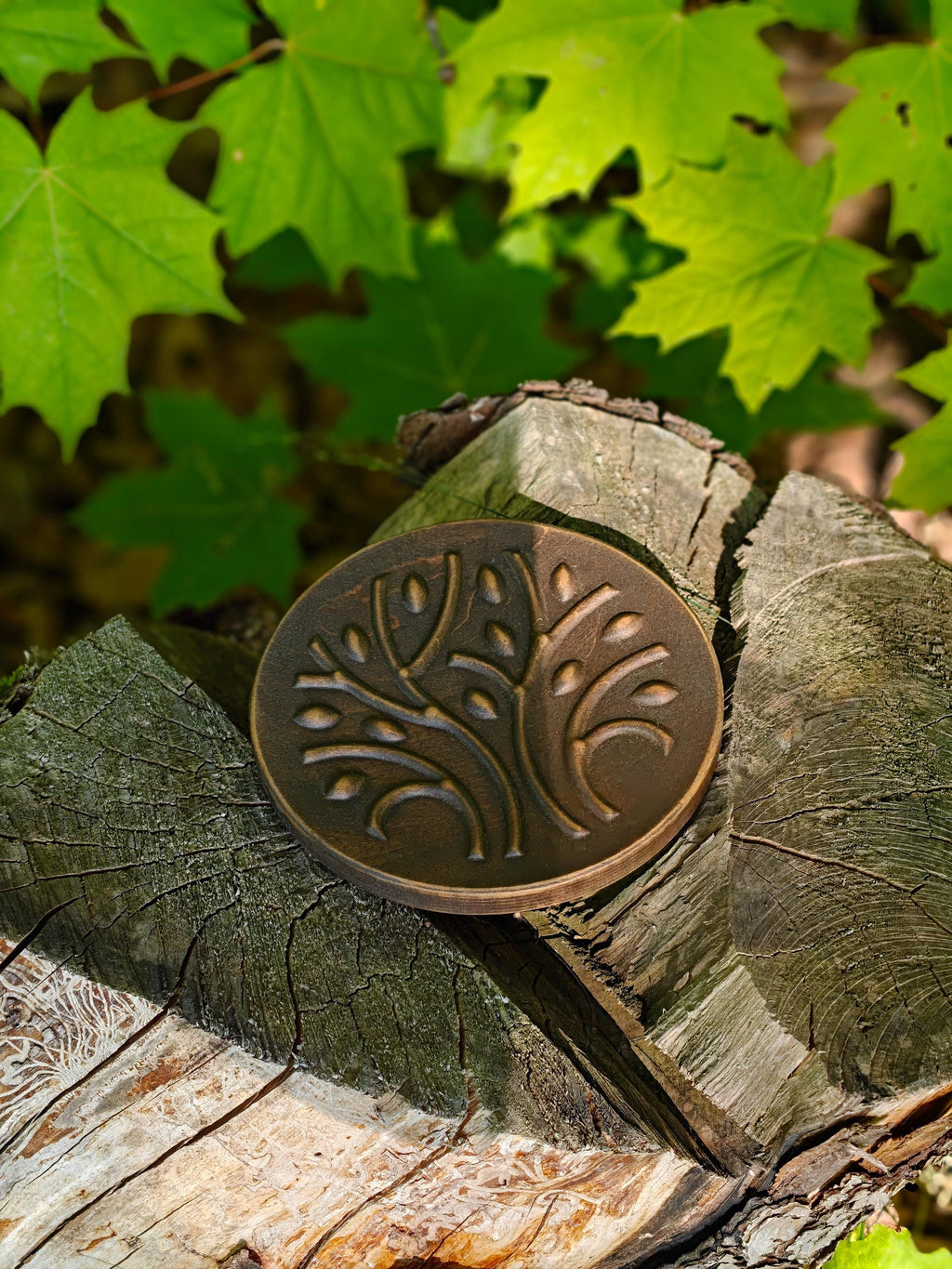 Yerba Mate Gourd with Tree of Life Engraving