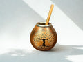 Handmade Yerba Mate Gourd 400ml with Tree of Life Engraving