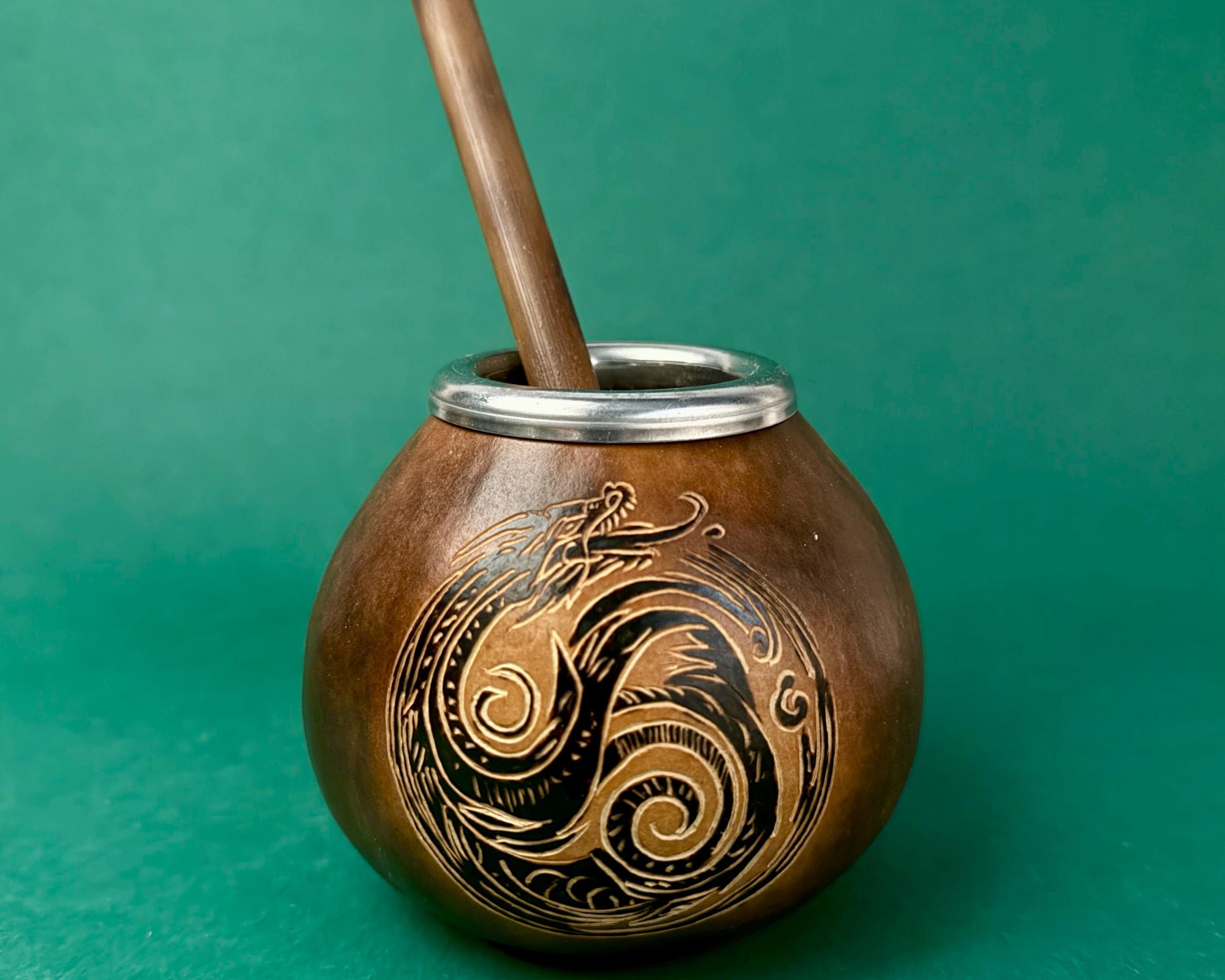 Handmade Mate Gourd Ouroboros – 400 ml