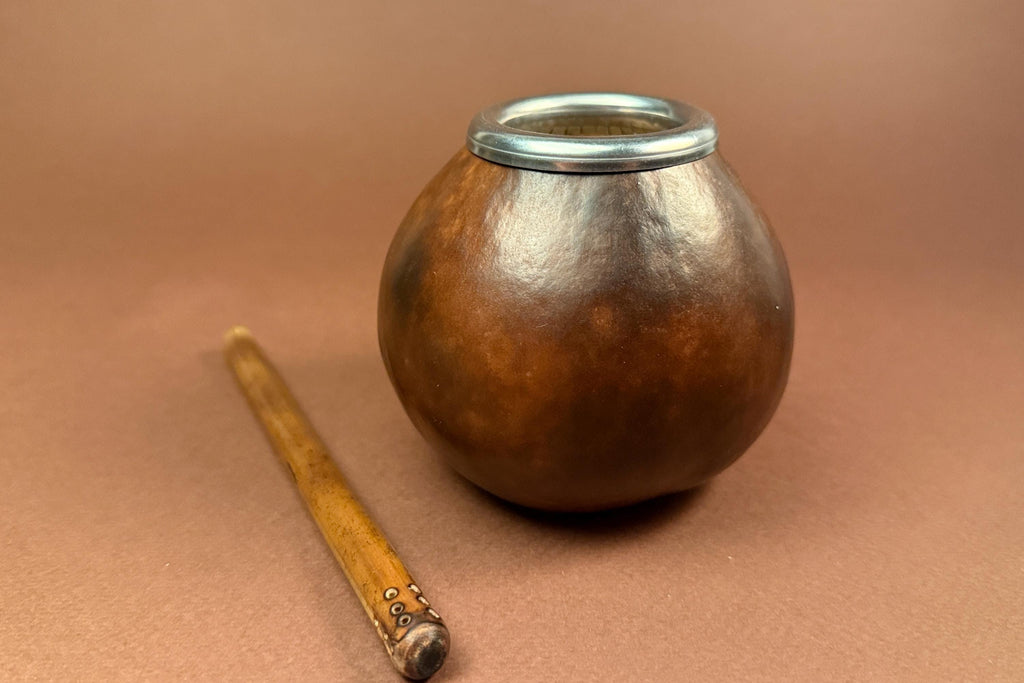Yerba Mate Gourd with Sun Engraving 400ml