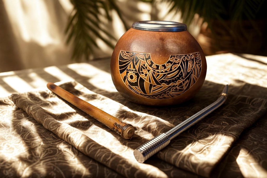 Handmade Yerba Mate Gourd – 400mlwith Ornamental Engraving