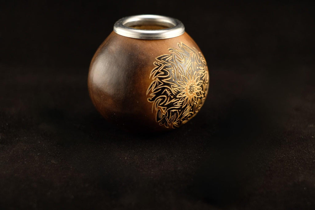 Sun Engraved Mate Gourd 400ml