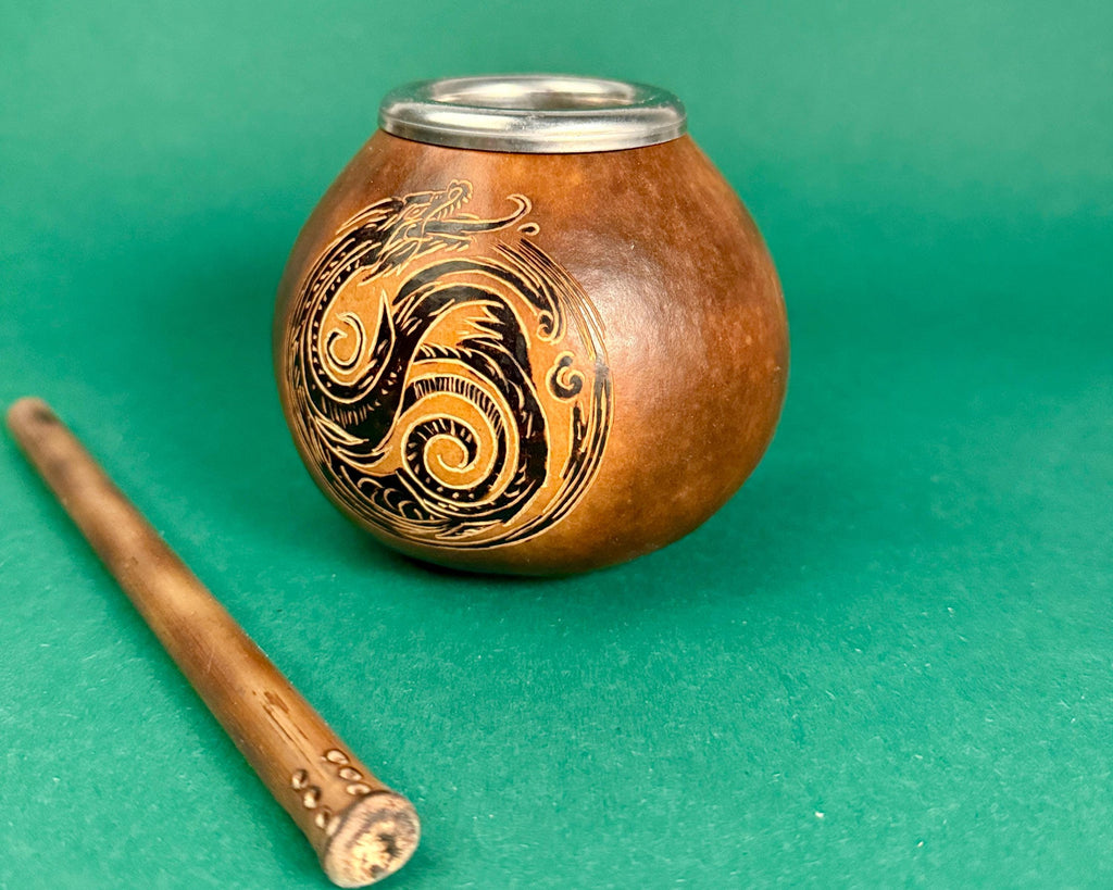 Handmade Mate Gourd Ouroboros – 400 ml
