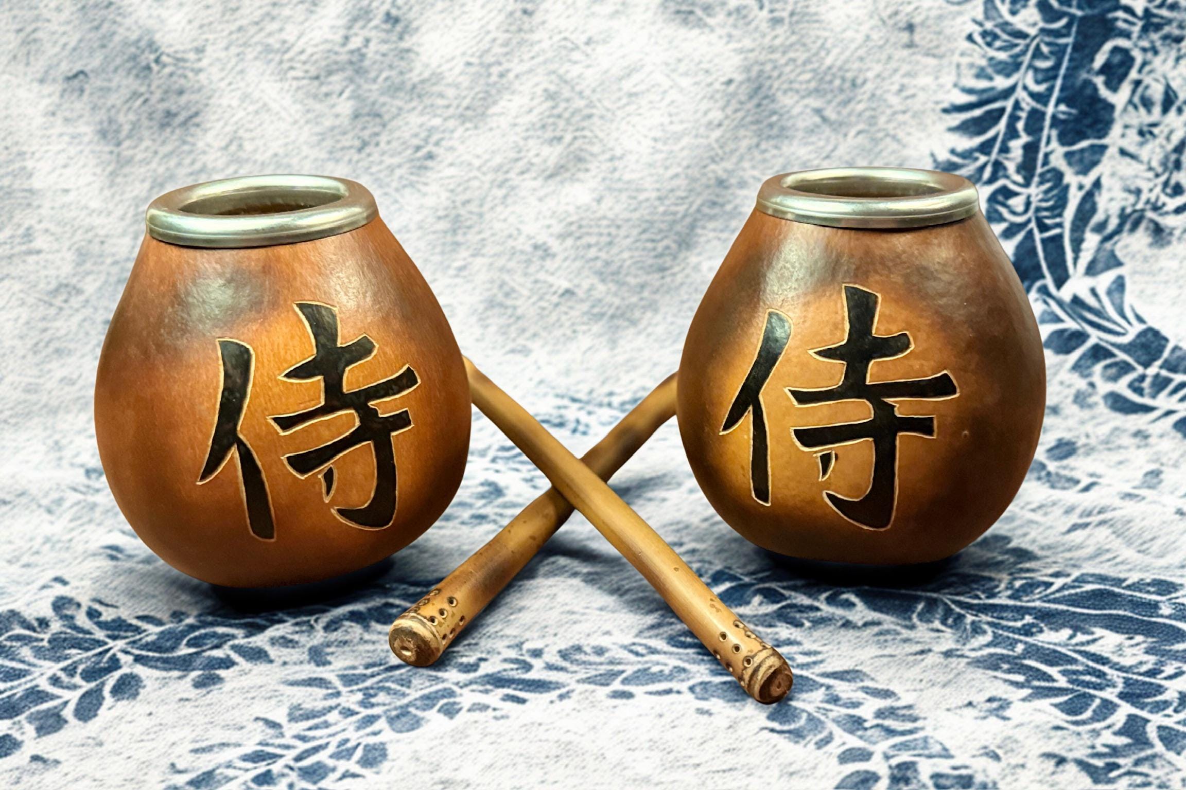 Set of 2 Handmade Yerba Mate Gourds