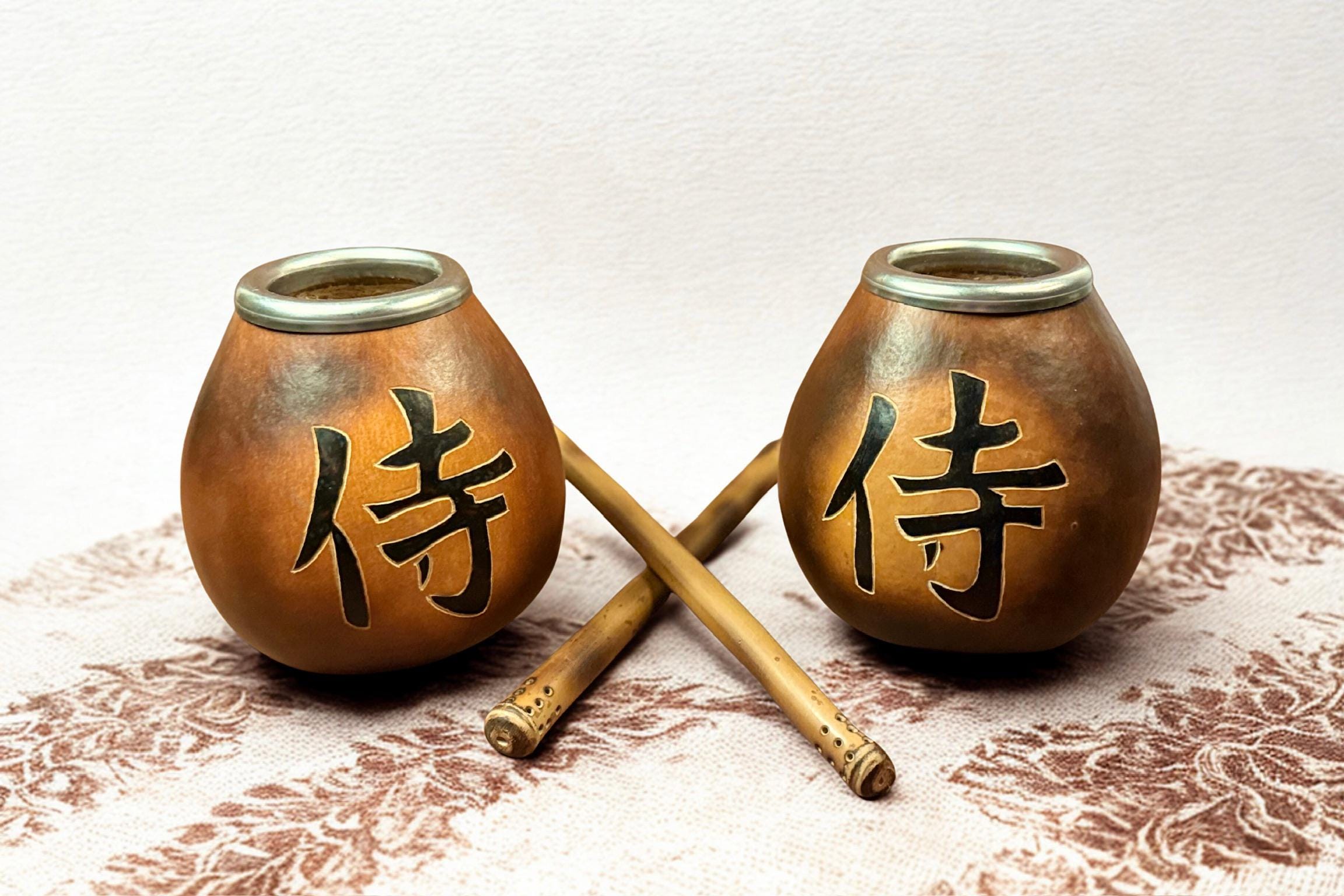 Set of 2 Handmade Yerba Mate Gourds