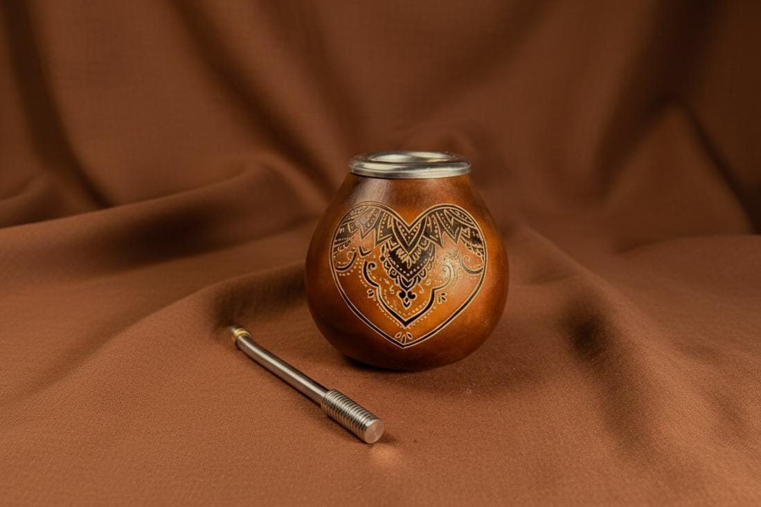 Mate Gourd 400ml with Mandala