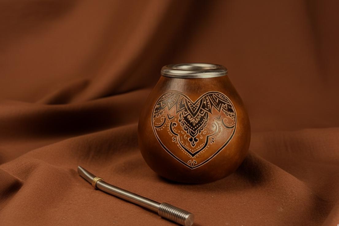 Mate Gourd 400ml with Mandala