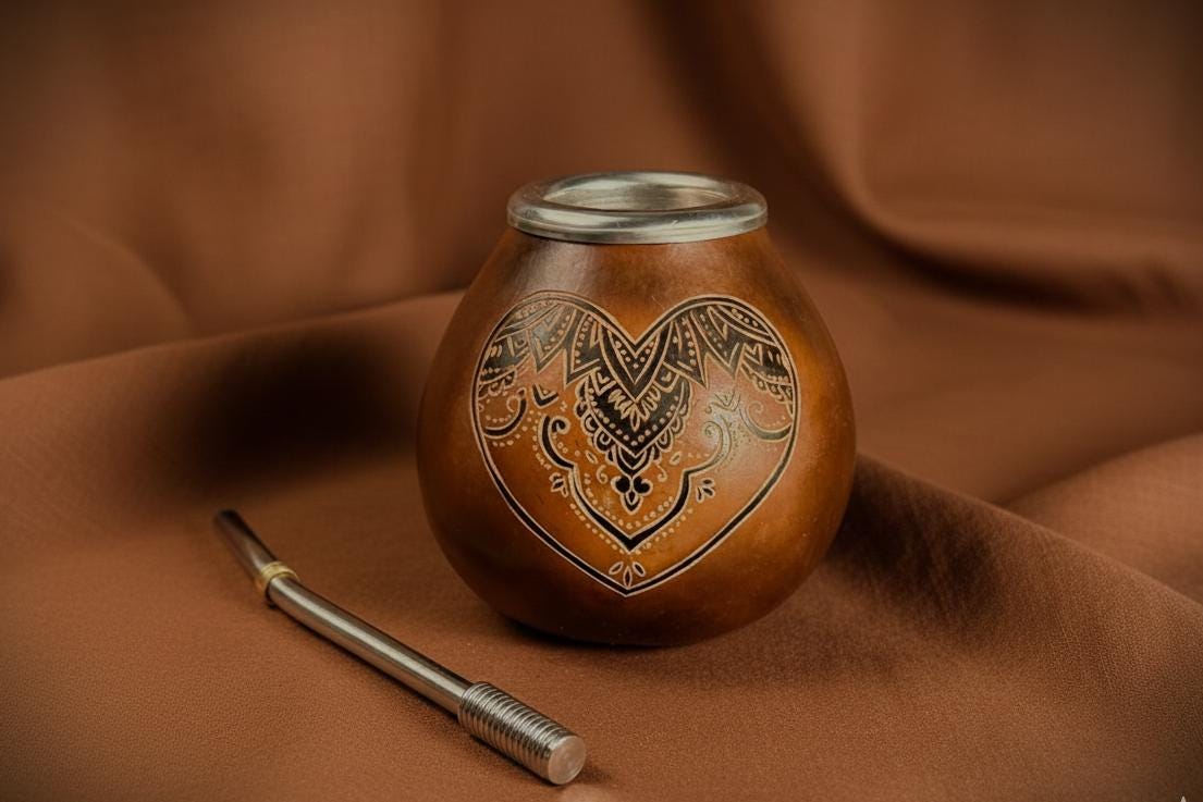 Mate Gourd 400ml with Mandala