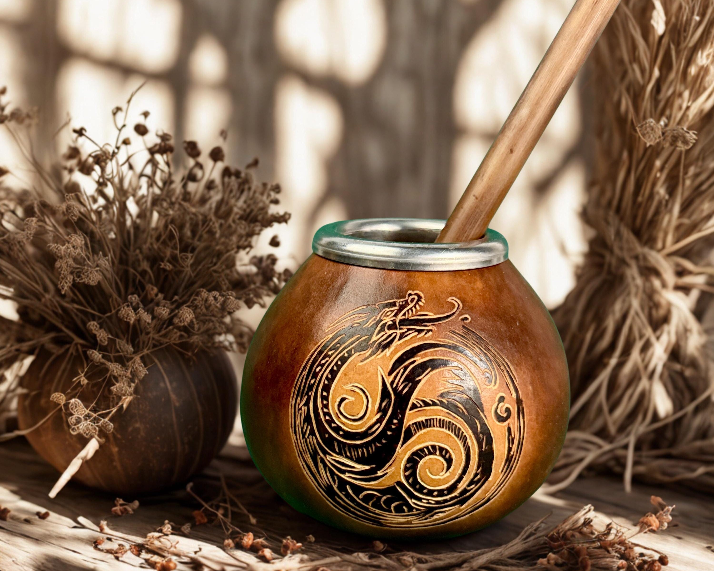 Handmade Mate Gourd Ouroboros – 400 ml