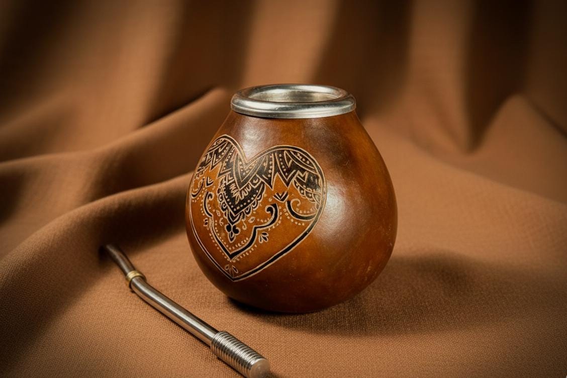 Mate Gourd 400ml with Mandala