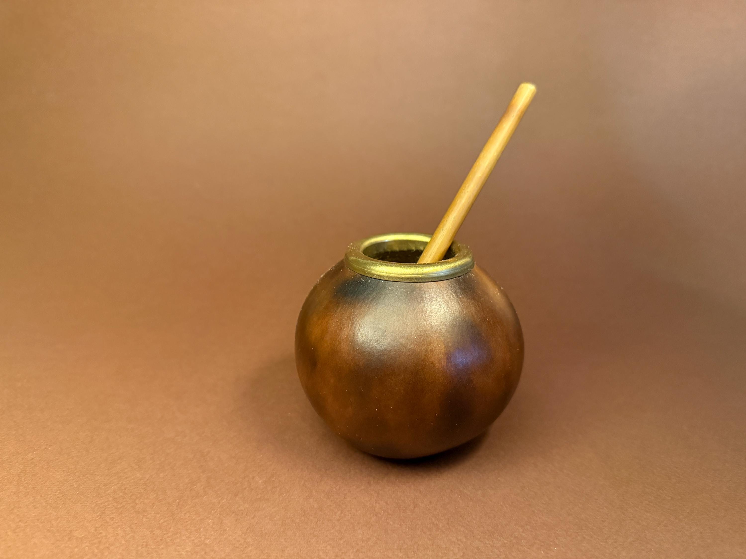 Yerba Mate Gourd Set, Hand Carved Calabash Cup 400ml with Bamboo Bombilla