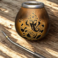 Yerba Mate Gourd with Ganesha Engraving – 400ml