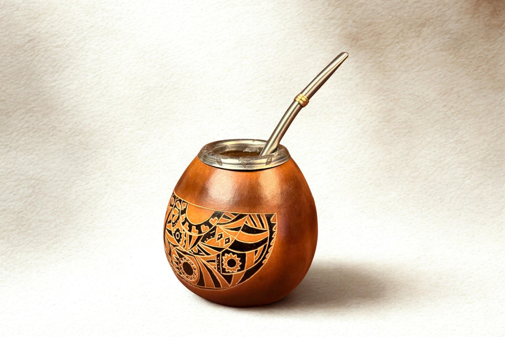 Handmade Yerba Mate Gourd – 400mlwith Ornamental Engraving