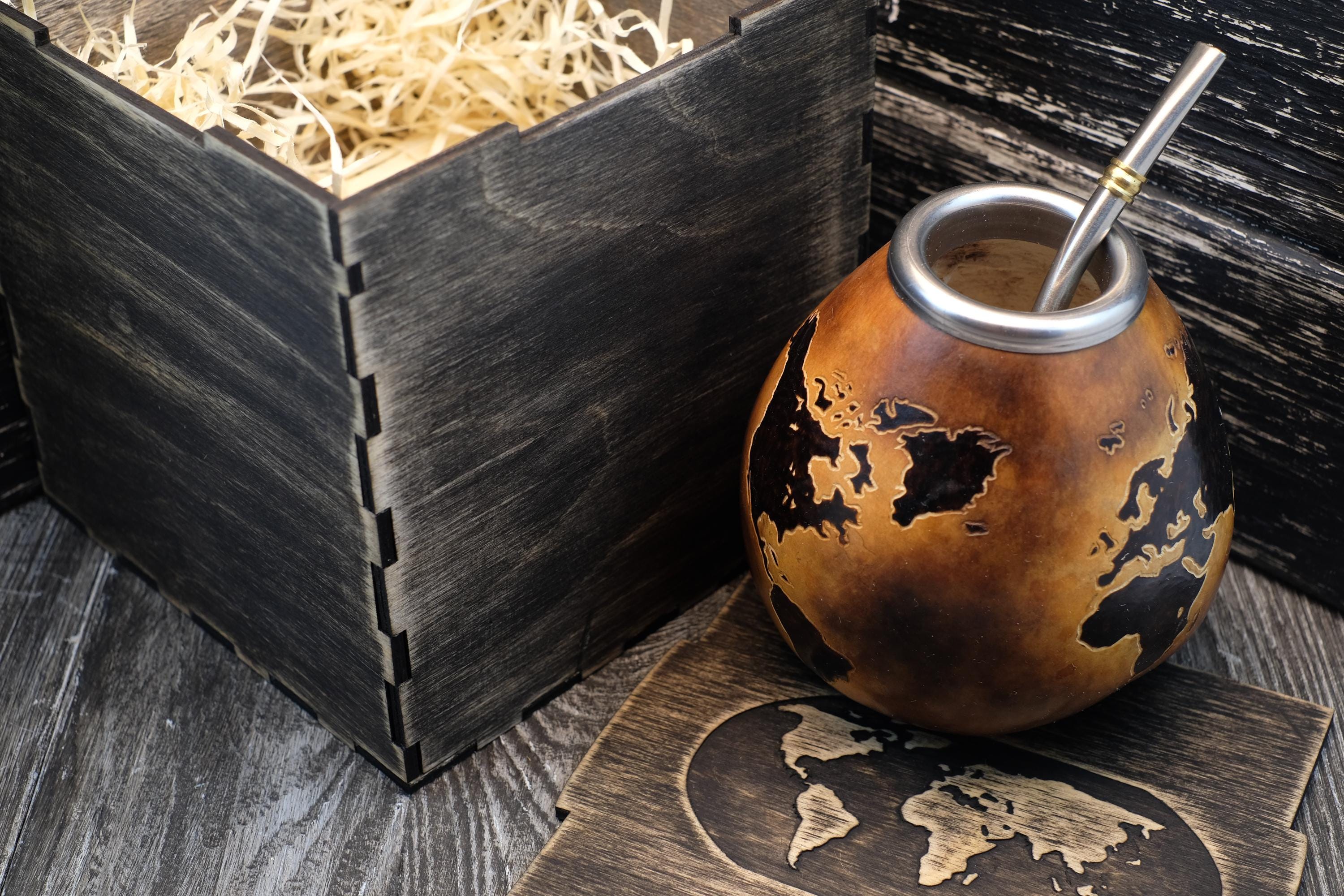 Yerba Mate Gift Set with World Map – 400ml