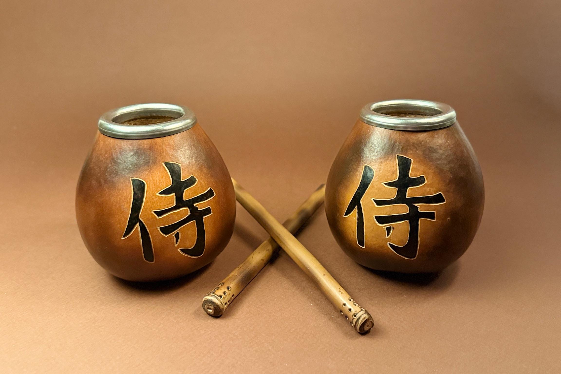 Set of 2 Handmade Yerba Mate Gourds