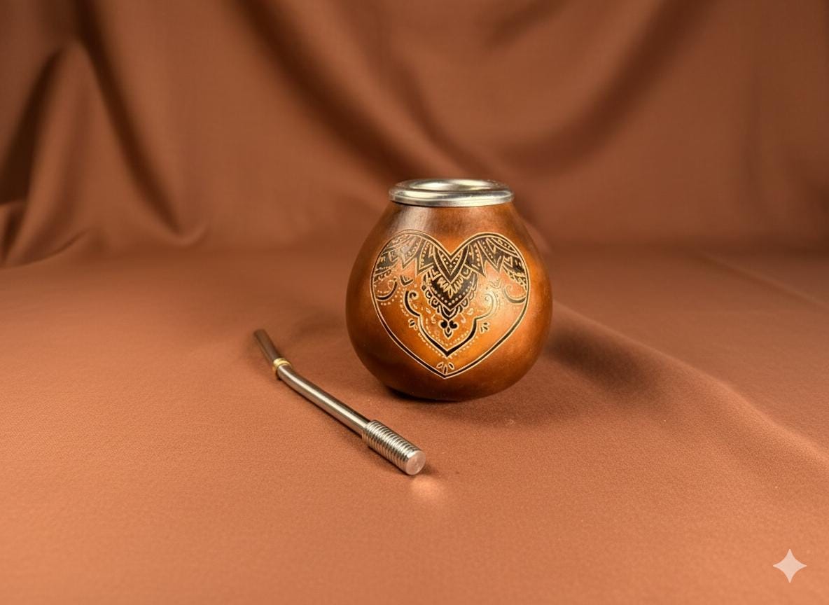 Mate Gourd 400ml with Mandala