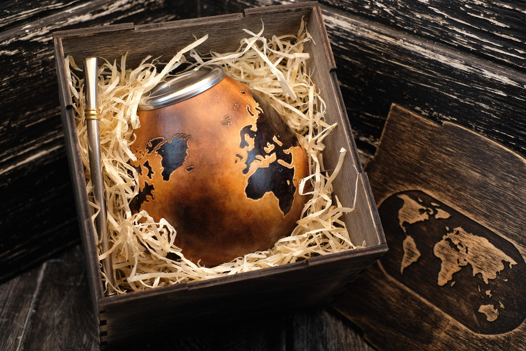 Yerba Mate Gift Set with World Map – 400ml