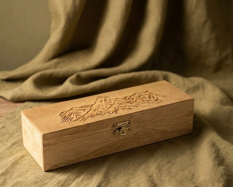 Handmade Natural Wood Keepsake Box, Small Jewelry Trinket Organizer