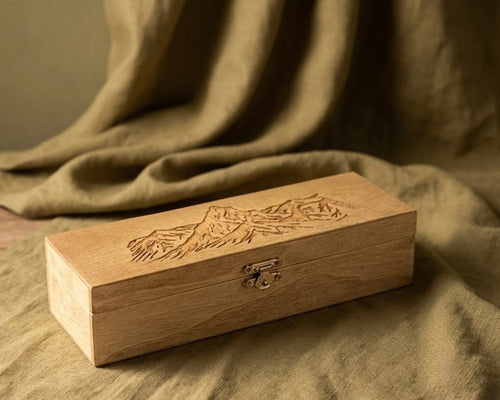 Handmade Natural Wood Keepsake Box, Small Jewelry Trinket Organizer