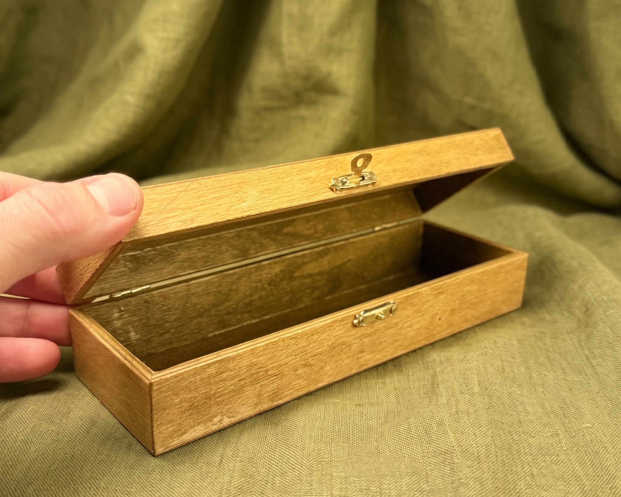 Handmade Natural Wood Keepsake Box, Small Jewelry Trinket Organizer
